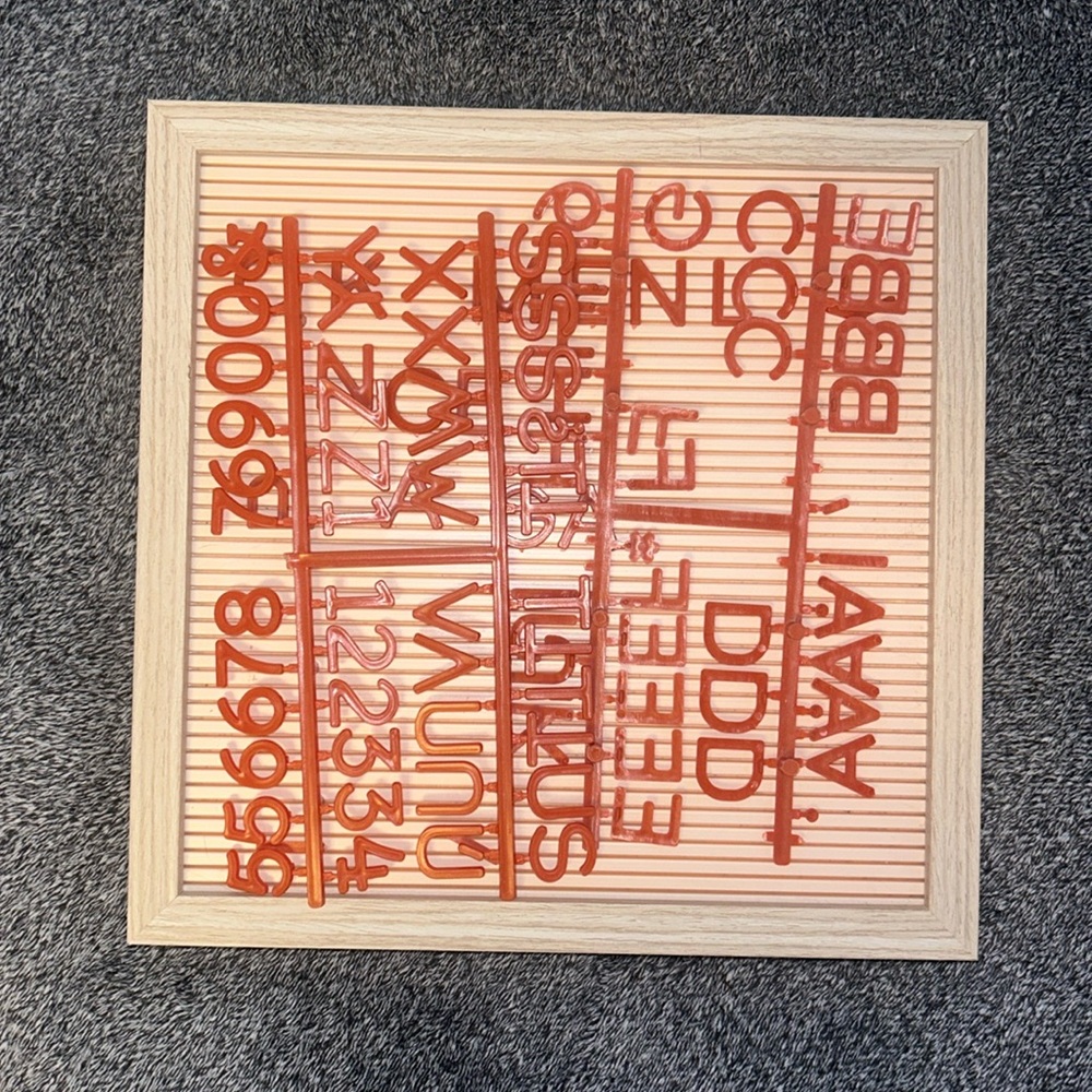 Pink Letter Board